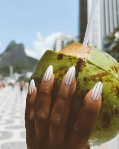 Half French Nail Design, Simple One Finger Nail Design, Funky French Tip Nails Almond, Summer Nails 2023 Black Women, Crystal Gel Nails, Nail Art Minimalist Trends, Vacation Gel Nails, Unique Almond Nails, Minimalist Nails Almond