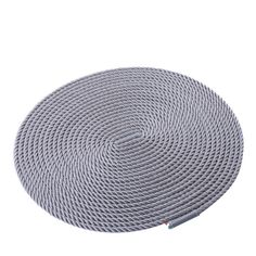 a round gray rope on a white background