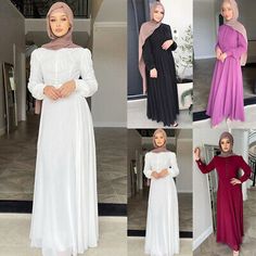 Abaya Chiffon Women Long Sleeve Maxi Dress Muslim Islam Kaftan Jilbab Gown Party | eBay Party Long Sleeve Chiffon Abaya, Floor-length Chiffon Kaftan For Weddings, Flowy Long Sleeve Dress For Eid, Flowy Long Sleeve Eid Dresses, Summer Party Abaya With Long Sleeves, Long Chiffon Kaftan For Eid, Chiffon Long Maxi Dress For Eid, Summer Long Sleeve Party Abaya, White Chiffon Long Sleeve Maxi Dress