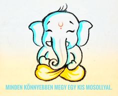 an elephant with its eyes closed sitting on a yellow blanket in front of a white wall