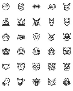 the icons are drawn in black and white to make it look like they have different faces