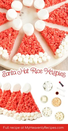 santa rice krispie treats Rice Krispie Treats Easy, Christmas Rice, Christmas Party Snacks, School Christmas Party, Chocolate Melting Wafers