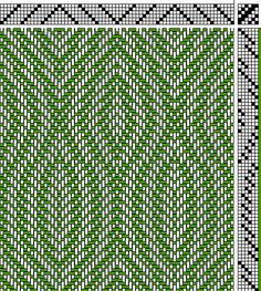 a cross stitch pattern with green and white squares