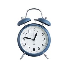 an alarm clock with two hands on a white background, showing the time at 11 00