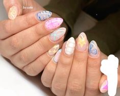 Funky Summer Acrylic Nails, Cool Funky Nails, Rush Nails Sorority, Utah Girl Nails, Nails Beginners, Coastal Nails, Funky Summer Nails