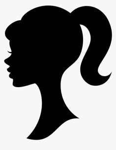 the silhouette of a woman's head is shown