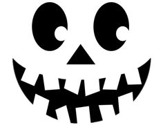 a black and white image of a jack - o'- lantern face with big eyes