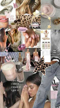 a collage of photos with various items including shoes, rings and other things in them