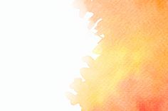 an orange and yellow watercolor painting with white background