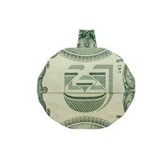 an ornament made out of one dollar bill on a white background stock photos