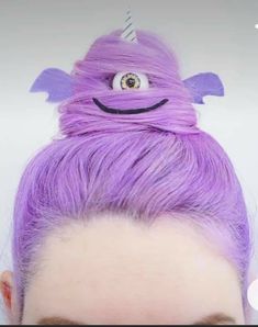 Flying Purple People Eater, Alien Make-up, Crazy Hair For Kids, Fox Hair Color, Purple People Eater, Temporary Hair Color Spray, Pulp Riot Hair Color, Hair Color Spray, Purple People