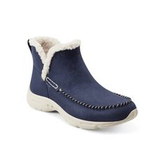 Step up your comfort game in the Easy Spirit Bennet bootie. It features a pull-on silhouette, lightweight design and superior arch support. Plus, it's orthotic friendly. The faux shearling lining is sure to keep your toes toasty all day long. Heavy on the benefits, light on you! Size: 5.5.  Color: Blue.  Gender: female.  Age Group: adult. Easy Spirit, Comfortable Boots, Winter Snow Boots, Blue Gender, Arch Support, Step Up, Snow Boots, Bootie, Gender Female