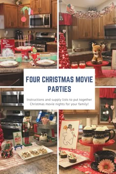 four christmas movie parties are in the kitchen