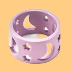 Urban Outfitters Lavender Paint Dip Moon & Stars Cutout Ring. New. Please Send Reasonable Offers Through The Offer Button! Follow To Keep Updated! (3) Building Outfits, Grunge Ring, Shark Ring, Cosmic Ring, Lavender Paint, Clay Inspo, Dragonfly Ring, Pinterest Contest, Urban Outfitters Jewelry