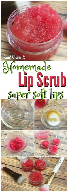 Homemade Sugar Lip Scrub Recipe for super soft lips! Homemade Lip Scrub, Diy Lip Scrub, Diy Scrubs, Lip Scrub Recipe, Lip Scrub Homemade, Lip Scrub Diy, Sugar Scrub Homemade, Homemade Scrub, Tracker Free