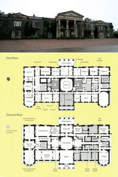 the floor plan for this mansion is very large and has two levels to each level