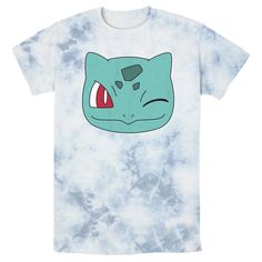 Gotta catch 'em all! Get into the game with the iconic world of Pokemon cards, video games, TV shows, and more with adorable new officially licensed apparel for the whole family featuring all your favorite Pokemon! This Men's Pokemon Bulbasaur Wink Face Graphic Mineral Wash T-Shirt features a large graphic of Bulbasaur's adorable winking face printed across the front! Grab one of these new Pokemon tees today and be the envy of all your friends! Winking Face, Pokemon Champions, Pokemon Bulbasaur, Face Graphic, Sleeve Packaging, New Pokemon, All Pokemon, Graphic Tee Design, Pokemon Fan