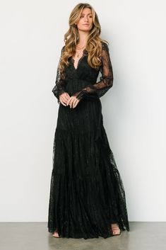 Black Lace A Line Dress, Long Black Dress Wedding Guest, Gothic Wedding Guest Outfit, Black Dresses For Wedding Guest, Goth Wedding Guest Outfit, Black Wedding Dresses Lace, Black Boho Wedding Dress, Bohemian Black Dress, October Wedding Guest Outfits