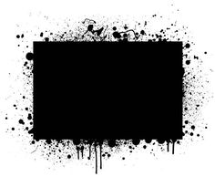 black and white ink splattered background with space for text