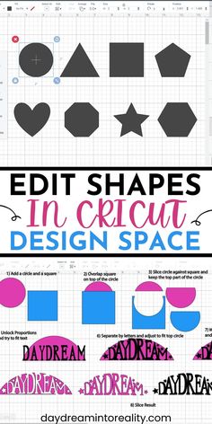 an info sheet with different shapes and sizes