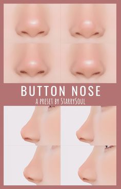 the nose is shown with different angles and shapes to make it look like they are being used