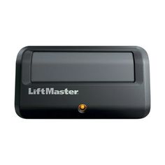 the liftmaster device is attached to a white background