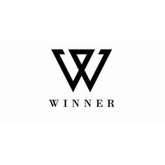 the logo for winner, which has been designed in black and white with letters that spell out