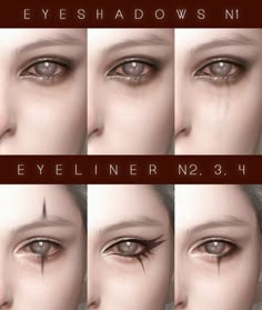 the eyeshadows n1 by yeeliner no 3h for the simsail