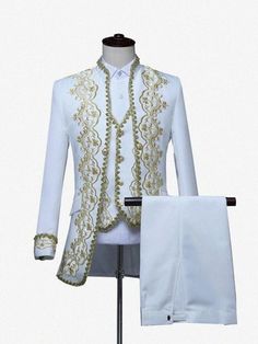 Olivia Mark - Timeless Palace Theme Long Sleeve Garment Medieval Pants, Festival Coats, Prince Costume, Court Dresses, Wedding Dress Men, Royal Court, Retro Costume, Tuxedo Suit, Wedding Suit