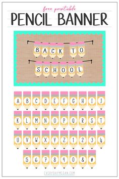 the back to school printable pencil banner