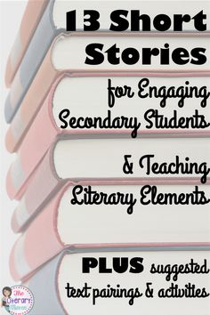 five short stories for engaging secondary students and teaching library elements plus text reading & activities