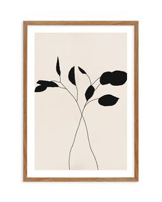 Leaf Silhouette II - Olive et Oriel Dinosaur Wallpaper, Minimalistic Art, Australia Wall Art, Monochrome Prints