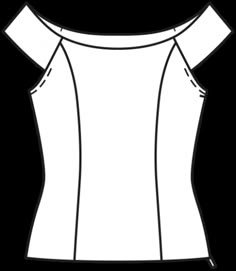 the front and back view of a women's top with an open shoulder, short sleeves