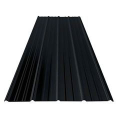 black corrugated roofing sheet on white background