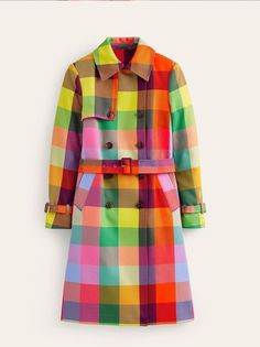 Tops Online Shopping, Boden Women, Trench Coat Style, Check Coat, Fall Plaid, Belted Trench Coat, Trench Coats Women, Online Tops, Coat Fashion