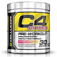 Cellucor C4 Ripped Preworkout Thermogenic Fat Burner Powder, Preworkout Energy, Weight Loss, 180 g (6.34 oz) , 30 Servings, Cherry Limeade * Check this awesome product by going to the link at the image. Best Pre Workout, Protein For Women, Cherry Lemonade, L Tyrosine, Green Coffee Bean Extract, Healthy Supplements, Cherry Limeade, Pre Workout Supplement