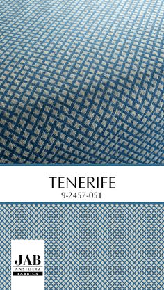 a green and white checkered fabric with the words, tenerife on it