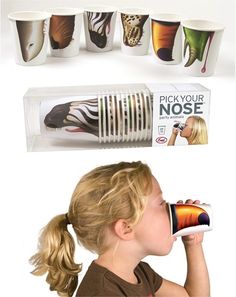 Alcohol Cups, Paper Cup Design, Nose Design, Nose Shapes, Cool Packaging, Unique Packaging, Jungle Party, Creative Block, School Party