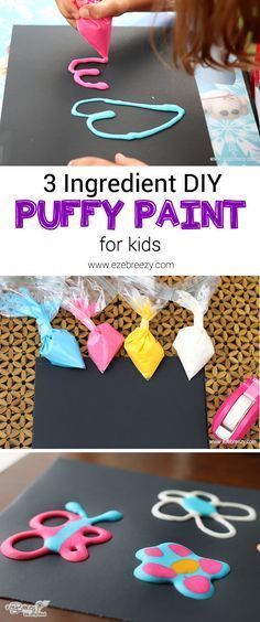 this is an easy diy craft for kids to do with the paint they use