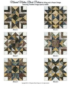 several different types of quilt blocks