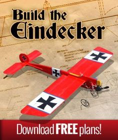 an image of a red plane with the words build the cinderer on it's side