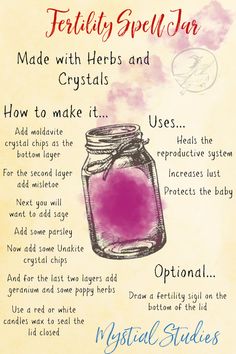 Spells For Fertility, Spell Jar For Fertility, Spell For Fertility, Fertility Jar Spell, Fertility Spell Jar For Someone Else, Fertility Herbs Witchcraft, Pregnancy Spells Fertility, Fertility Witchcraft, Fertility Spells Pregnancy