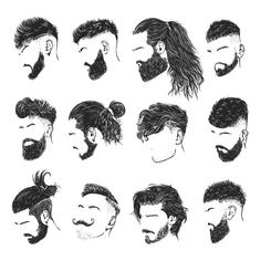 follow me for more 👆🏻... #hairstyle #beardstyle #haircut #style Mens Hairstyles Illustration, Awkward Stage Hair Men, Man Hair Reference, Modern Men’s Hairstyles, Male Hairstyles Names, Men Hair Reference, Curled Hair Drawing, Men Art Drawing, Male Hair Styles Drawings