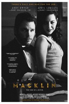 a movie poster for the film maskin with a man and woman sitting next to each other