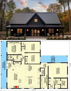 the floor plan for a small house with an attached garage and living room, as well as