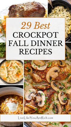 Crockpot Recipes Long Cook Time, Fall Foods Crockpot, Fall Beef Crockpot Recipes, Best Fall Slow Cooker Recipes, Low Calorie Fall Crockpot Recipes, Creative Crockpot Meals, 150 Crockpot Recipes For Fall, Autumn Recipes Crockpot, Amazing Crockpot Meals