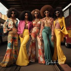 70s Clothes Women, Black Hippies 70s, 70s Themed Birthday Party Outfits, Black 80s Fashion African Americans, 70s 80s Outfits, Soul Train Outfits, Afro 70s, Motown Aesthetic, 70s Black Women Fashion