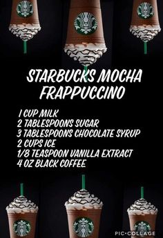 starbucks frappuccino drink recipe with instructions