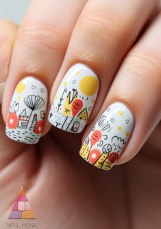 Easter Nails: Hopping Into Spring with Style 92 Nail Art White, Nail Printer, Nails Collection, Festive Manicure, White Bunnies, Manicure Art, Girls Things, Easter Nail Designs, Nail Art Studio