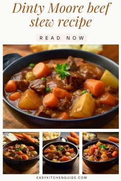 beef stew with carrots and potatoes in a bowl